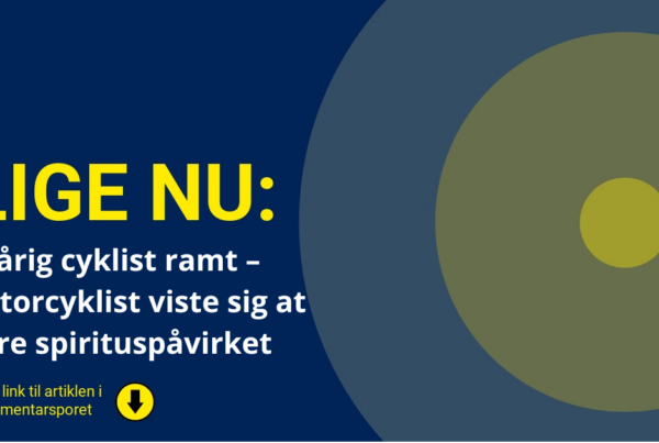 15-årig cyklist ramt – motorcyklist viste sig at være spirituspåvirket