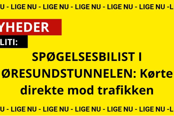 SPØGELSESBILIST I ØRESUNDSTUNNELEN: Kørte direkte mod trafikken
