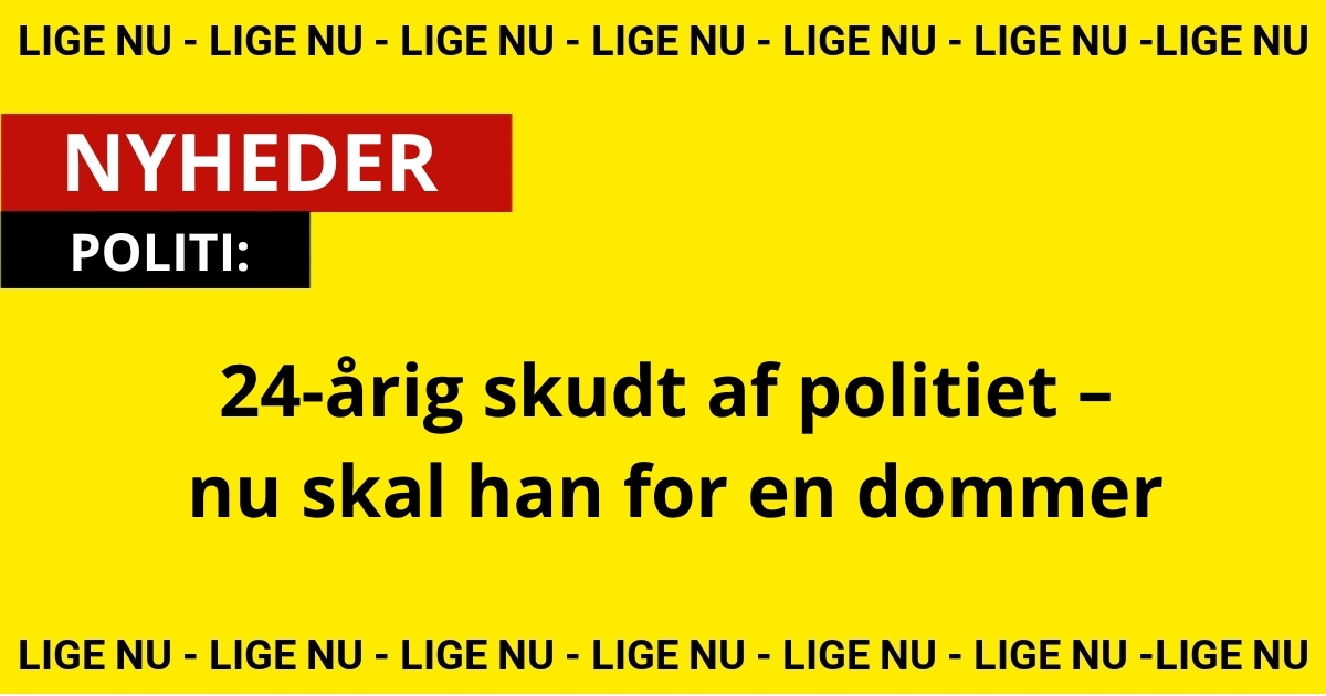 24-årig skudt af politiet – nu skal han for en dommer