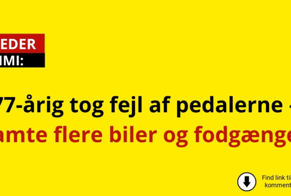77-årig tog fejl af pedalerne – ramte flere biler og fodgænger