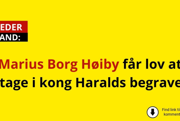 Marius Borg Høiby får lov at deltage i kong Haralds begravelse