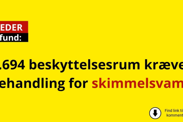 1.694 beskyttelsesrum kræver behandling for skimmelsvamp