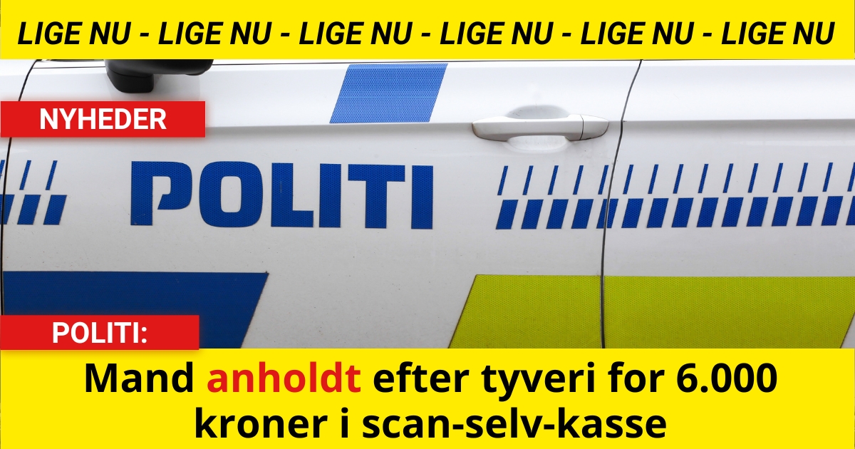 Mand anholdt efter tyveri for 6.000 kroner i scan-selv-kasse
