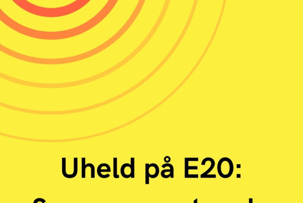 Uheld på E20: Spor spærret og kø vokser