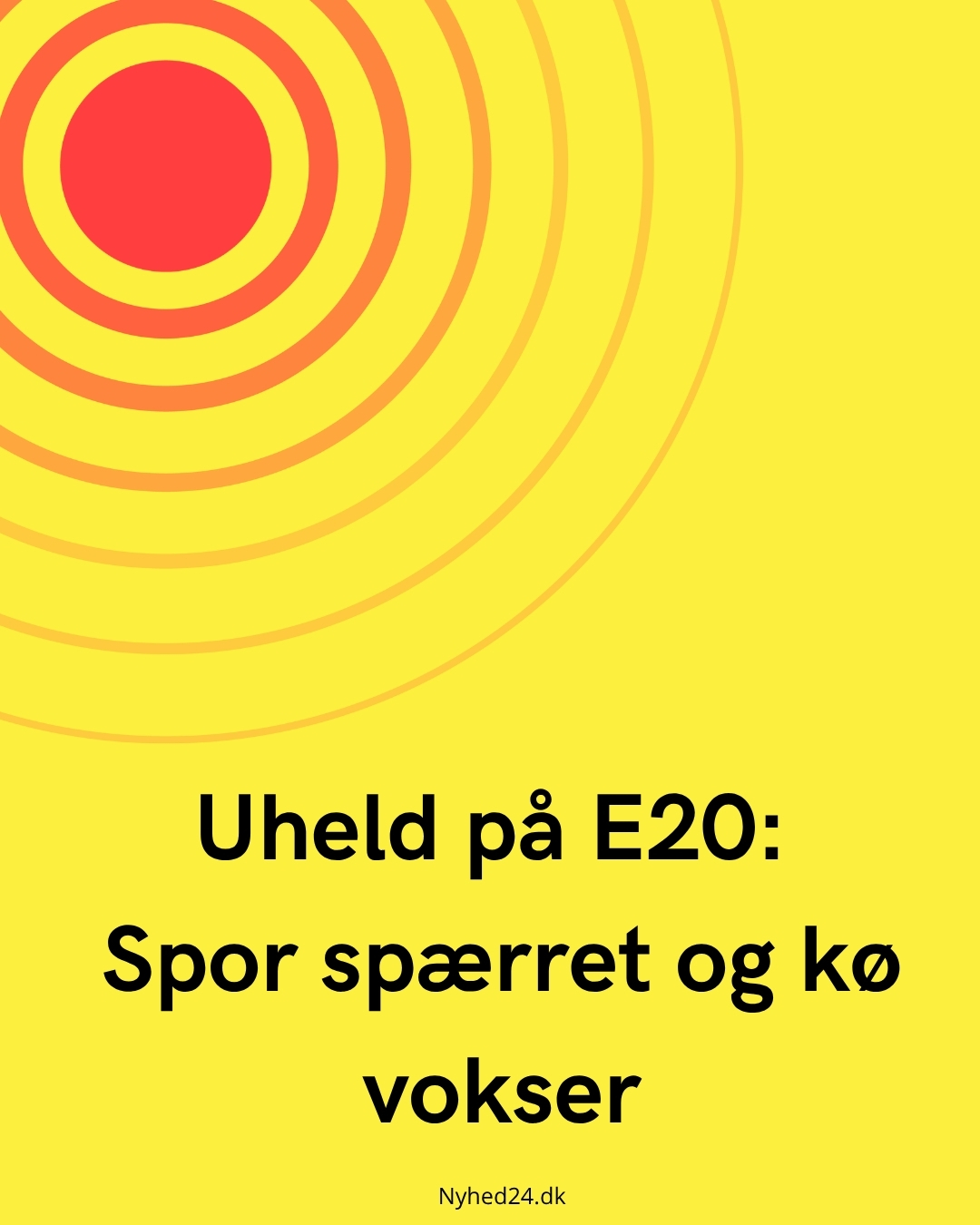 Uheld på E20: Spor spærret og kø vokser