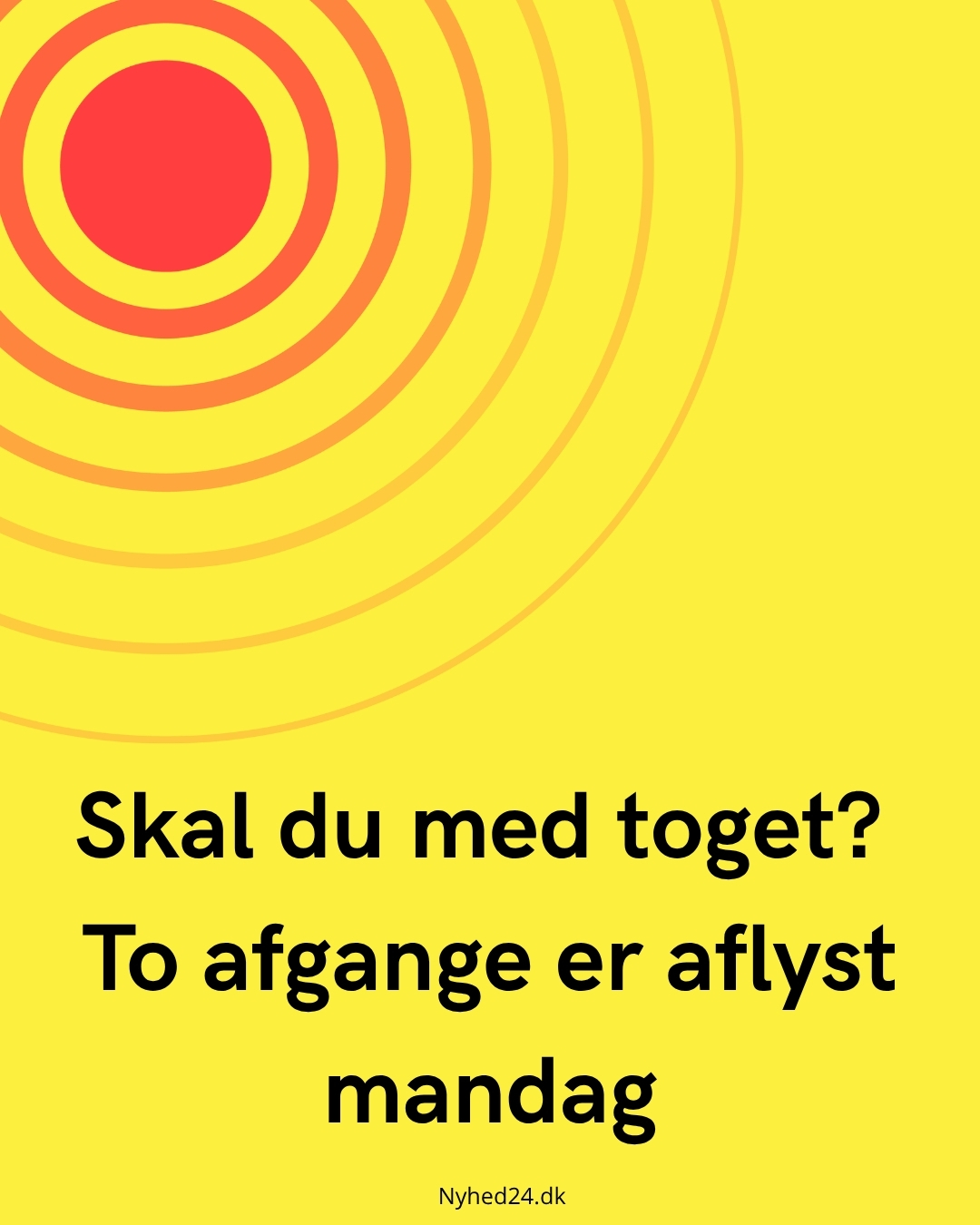 Skal du med toget? To afgange er aflyst mandag