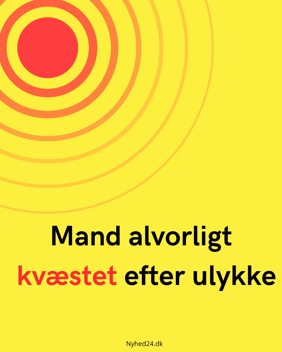 Mand alvorligt kvæstet efter ulykke