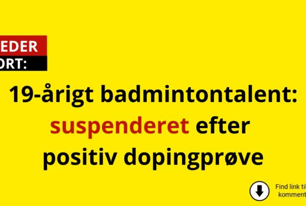 19-årigt badmintontalent suspenderet efter positiv dopingprøve