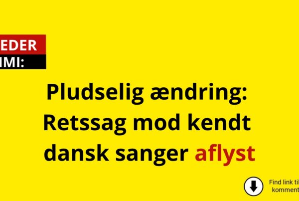 Pludselig ændring: Retssag mod kendt dansk sanger aflyst