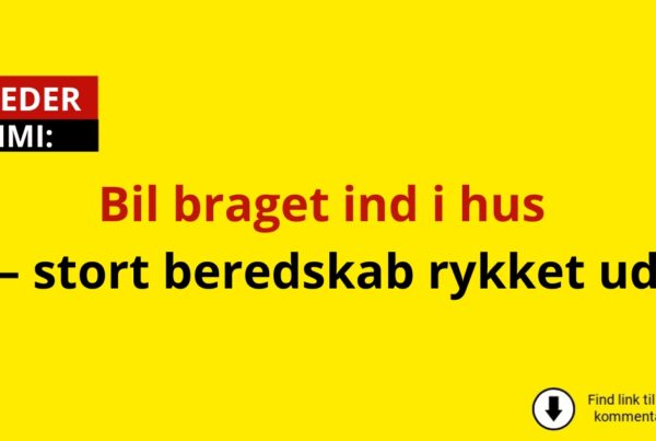 Bil braget ind i hus – stort beredskab rykket ud