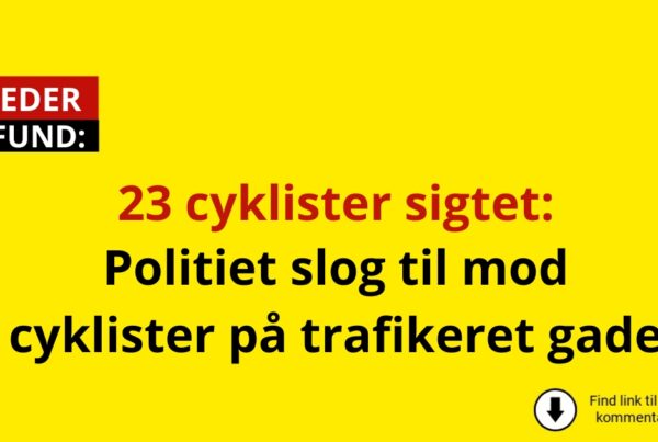 23 cyklister sigtet