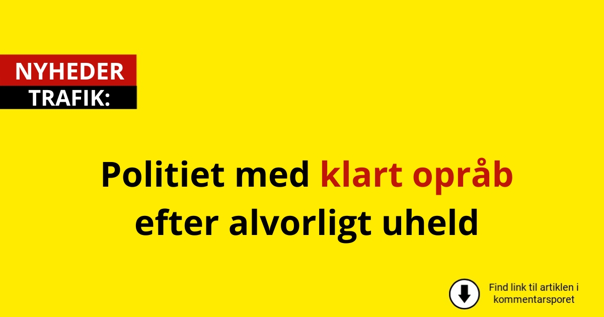 Politiet med klart opråb efter alvorligt uheld