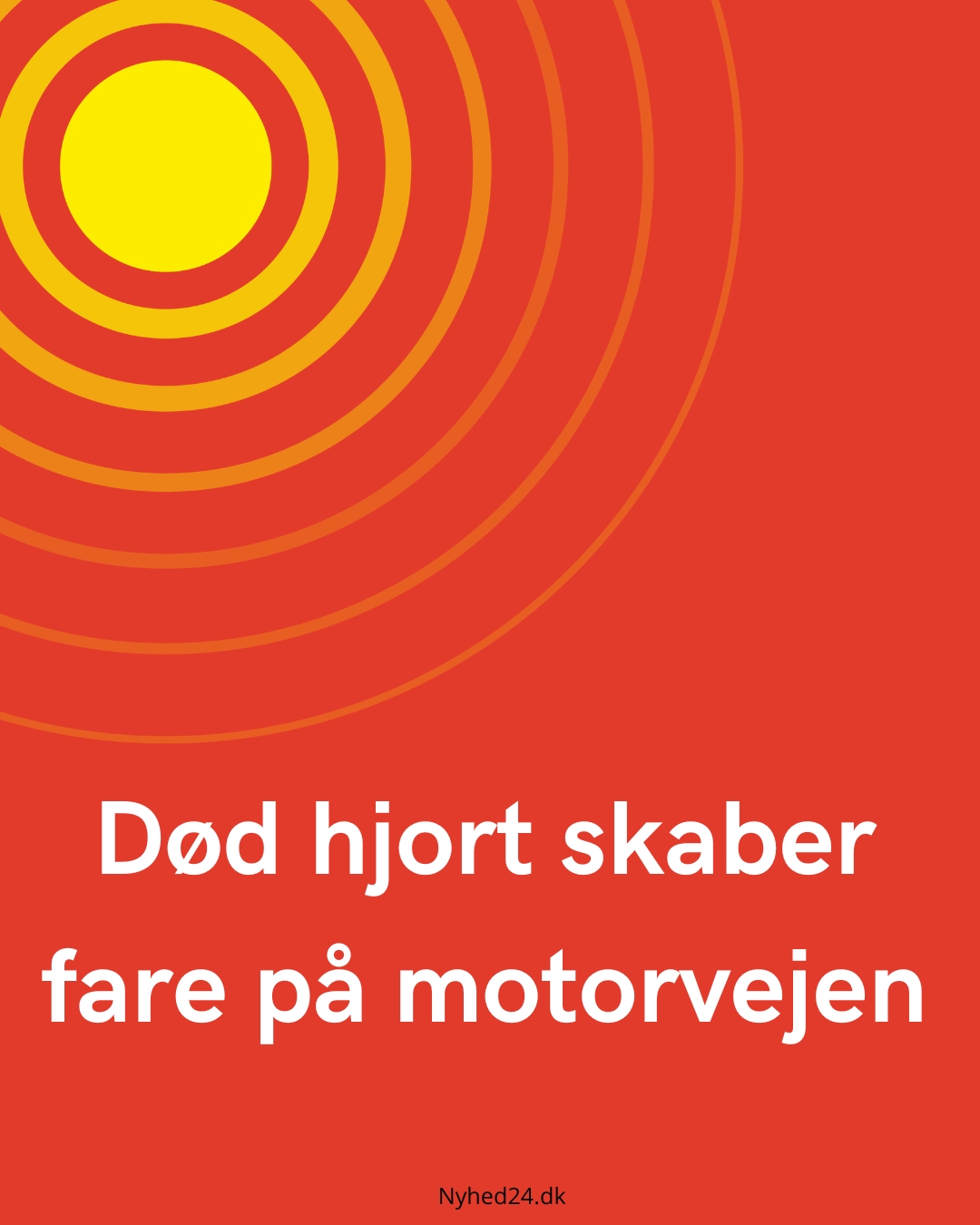 Død hjort skaber fare på motorvejen
