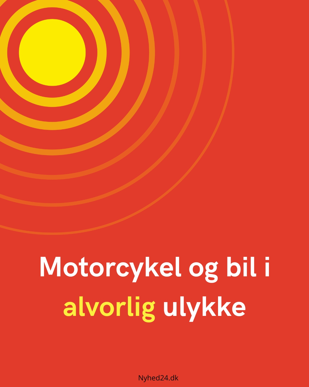 Motorcykel og bil i alvorlig ulykke