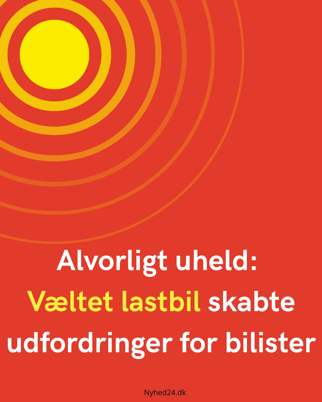 Alvorligt uheld: Væltet lastbil skabte udfordringer for bilister