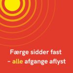 Færge sidder fast – alle afgange aflyst