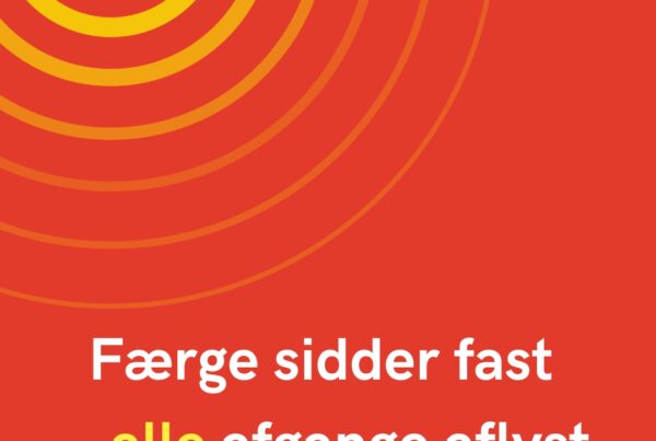 Færge sidder fast – alle afgange aflyst