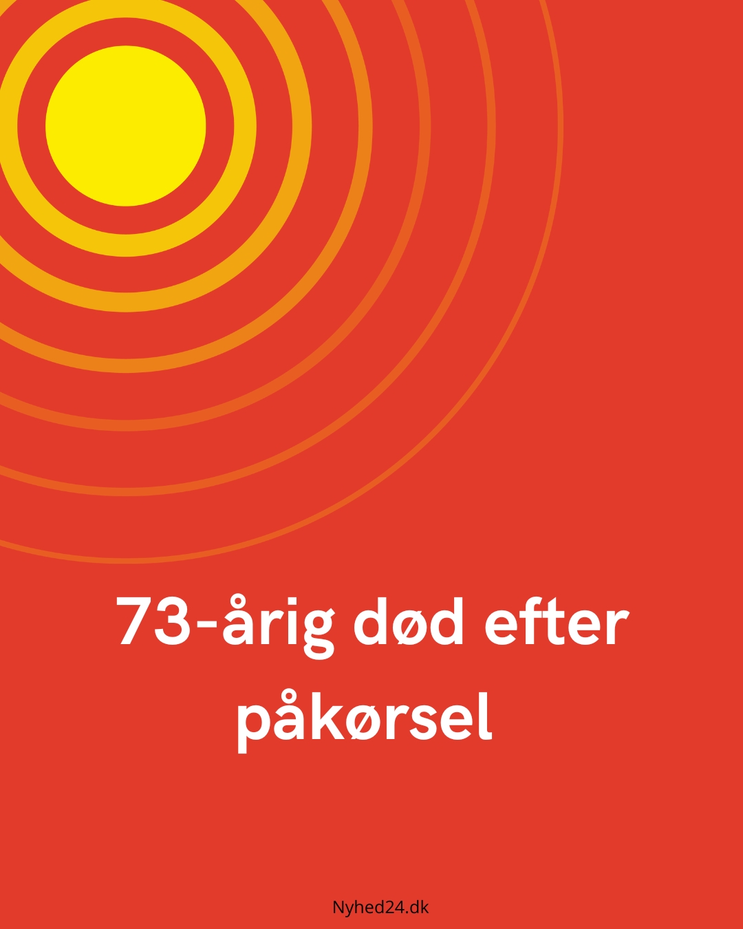 73-årig død efter påkørsel