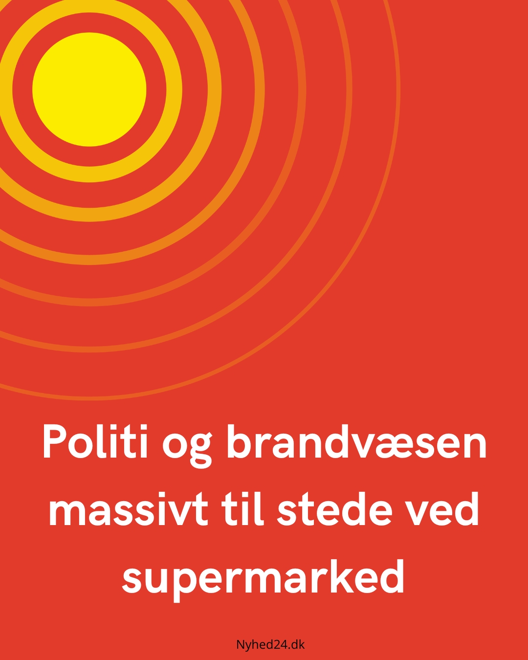Politi og brandvæsen massivt til stede ved supermarked