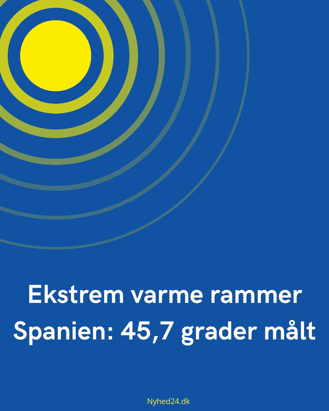 Ekstrem varme rammer Spanien: 45,7 grader målt