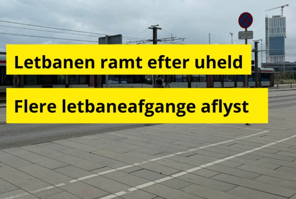 Bil ramte letbanen – nu er flere afgange aflyst