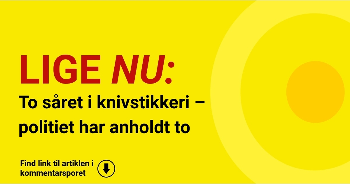 To såret i knivstikkeri – politiet har anholdt to