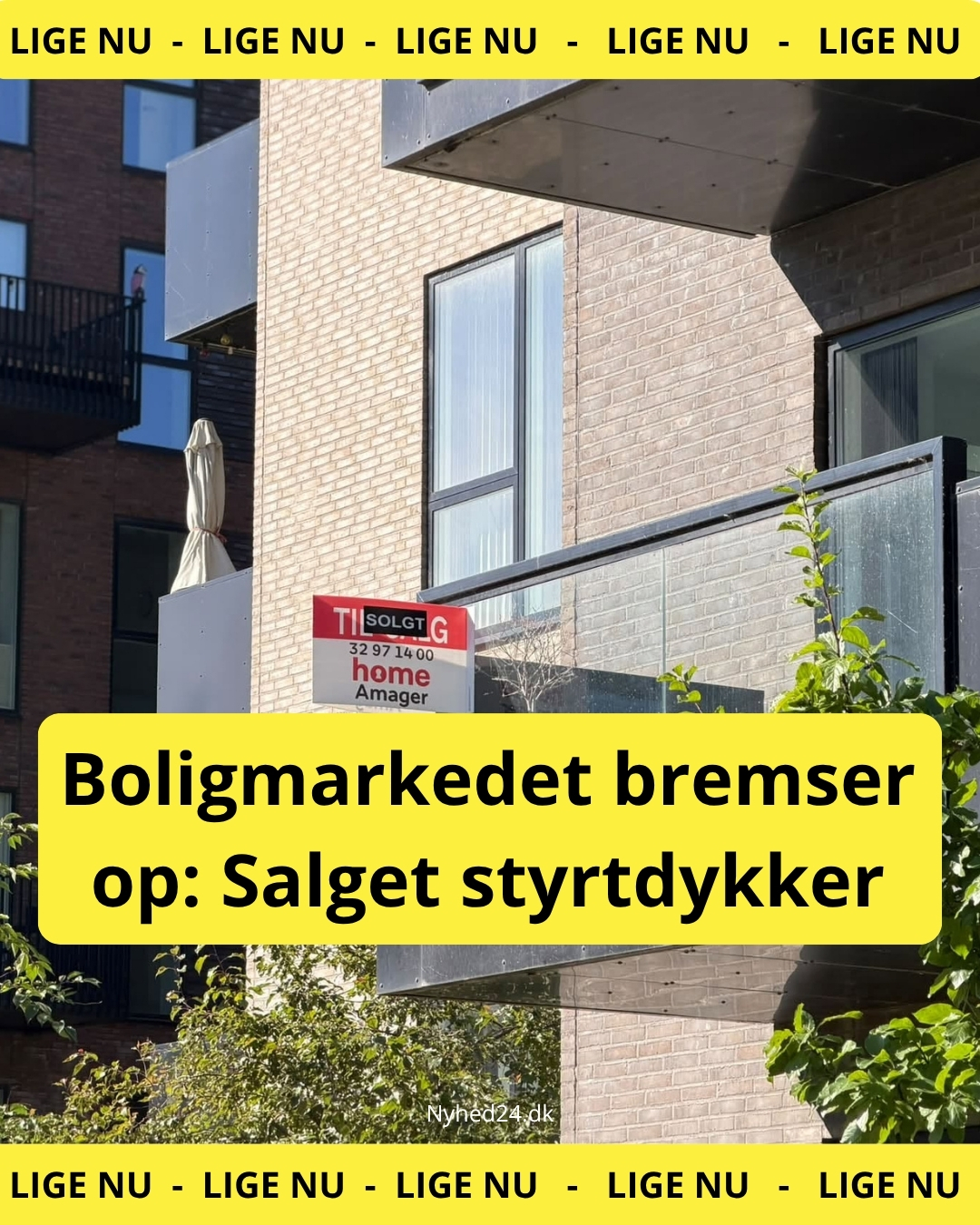 Boligmarkedet bremser op: Salget styrtdykker