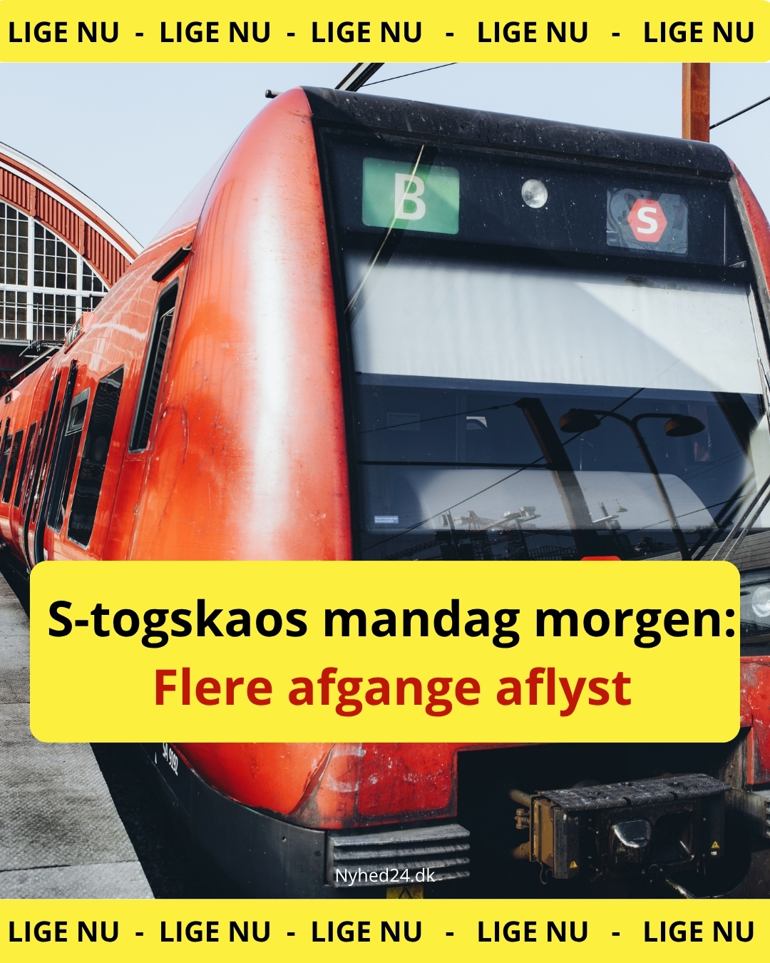 S-togskaos mandag morgen: Flere afgange aflyst
