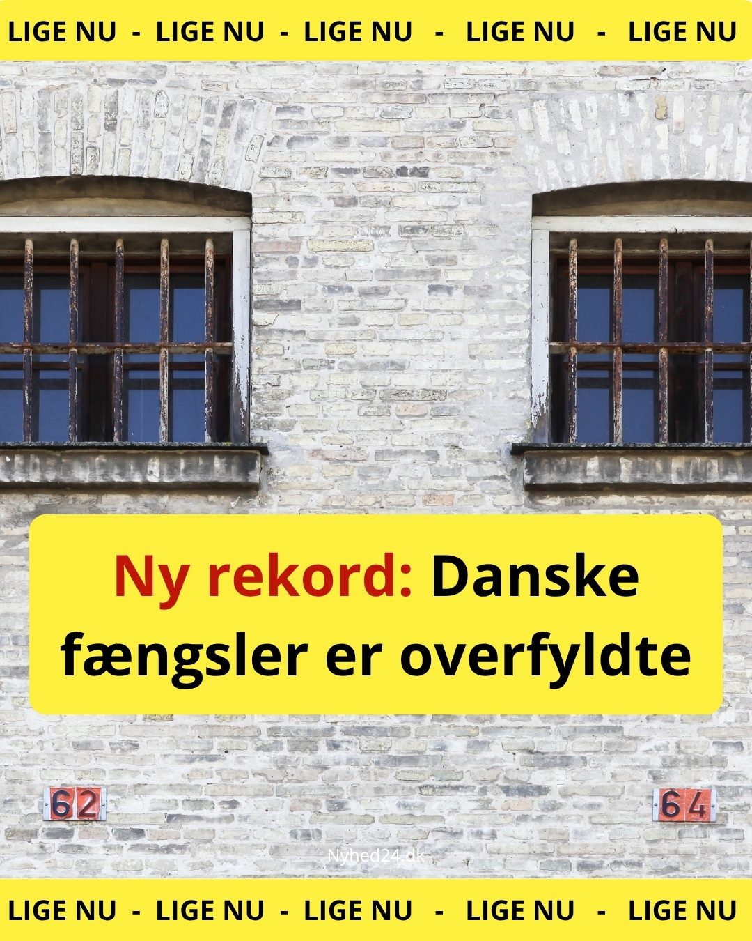 Ny rekord: Danske fængsler er overfyldte