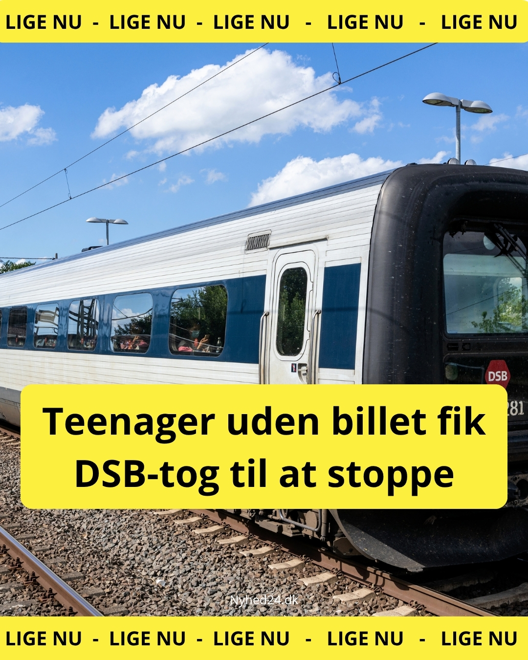 Teenager uden billet fik DSB-tog til at stoppe