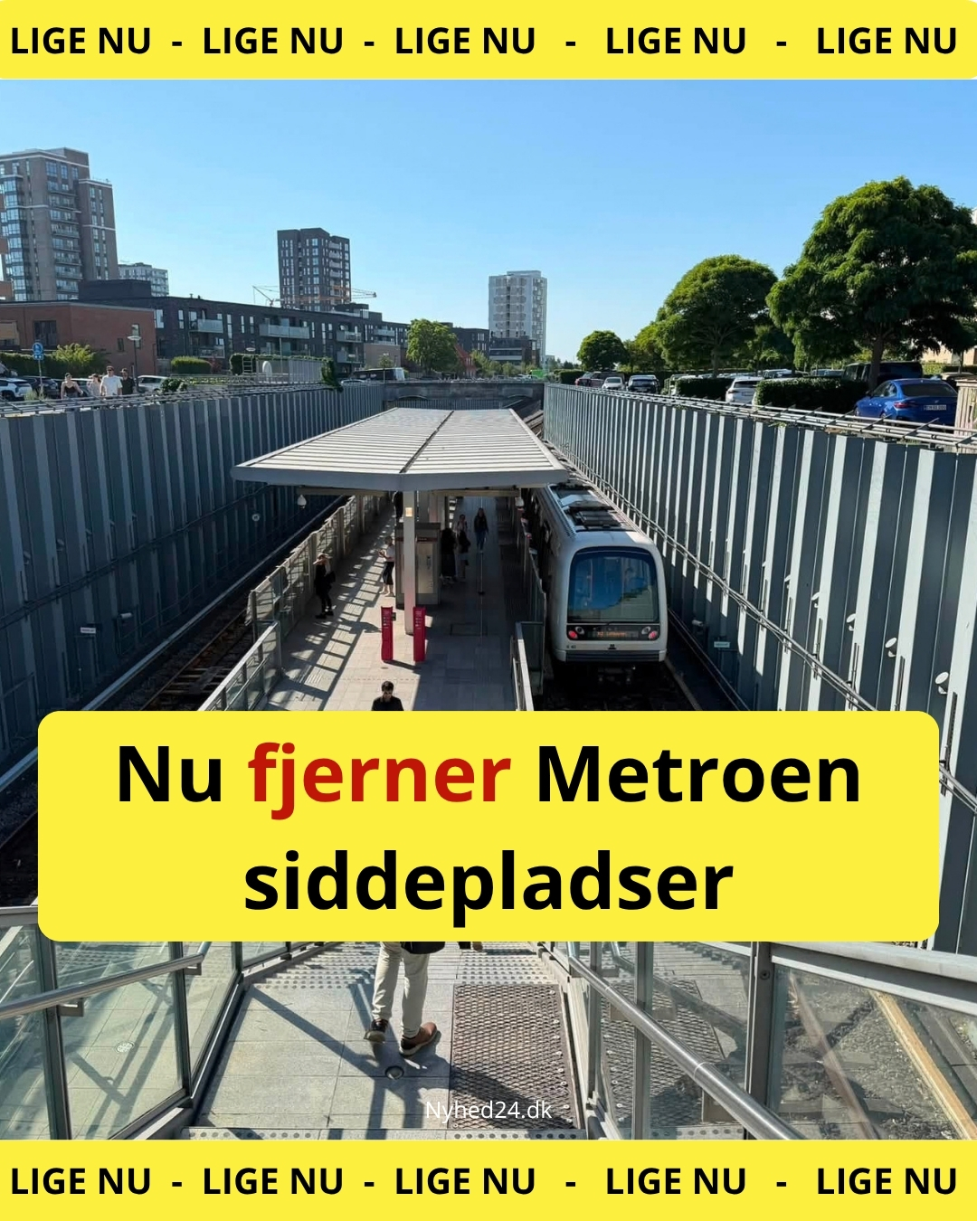 Nu fjerner Metroen siddepladser