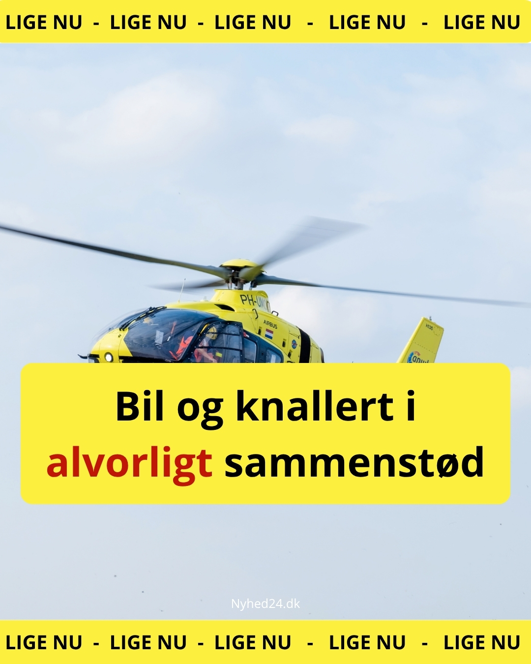 Bil og knallert i alvorligt sammenstød