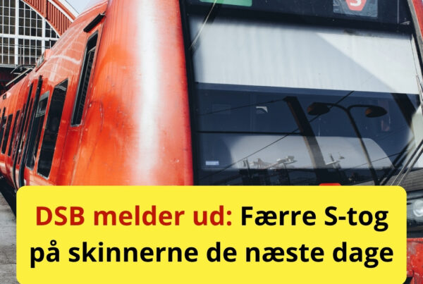 DSB melder ud: Færre S-tog på skinnerne de næste dage