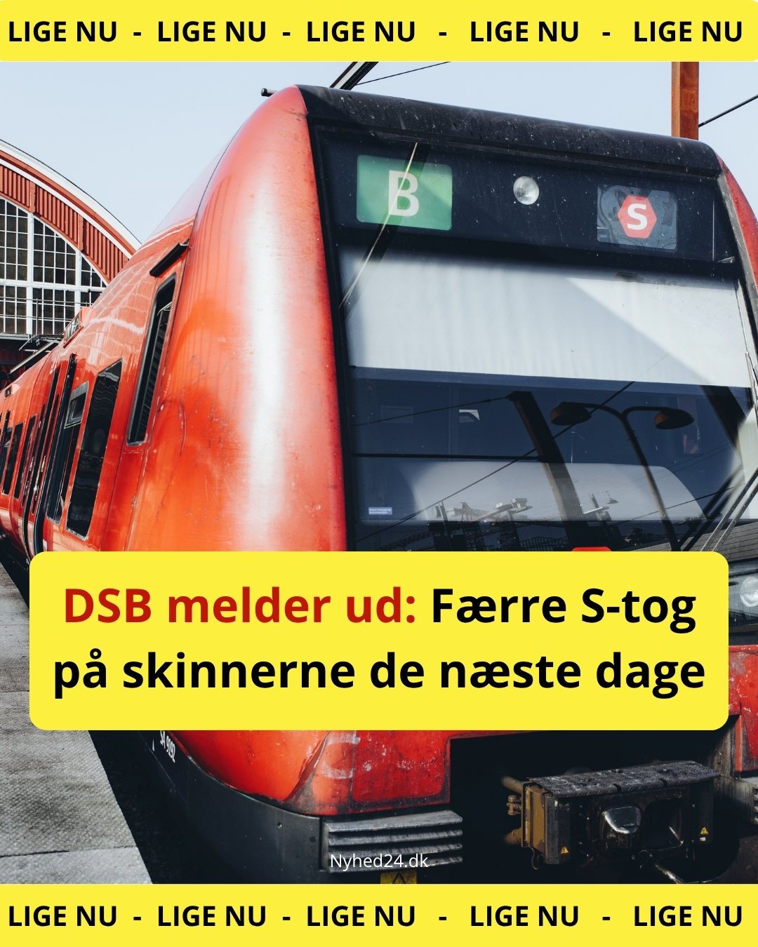 DSB melder ud: Færre S-tog på skinnerne de næste dage