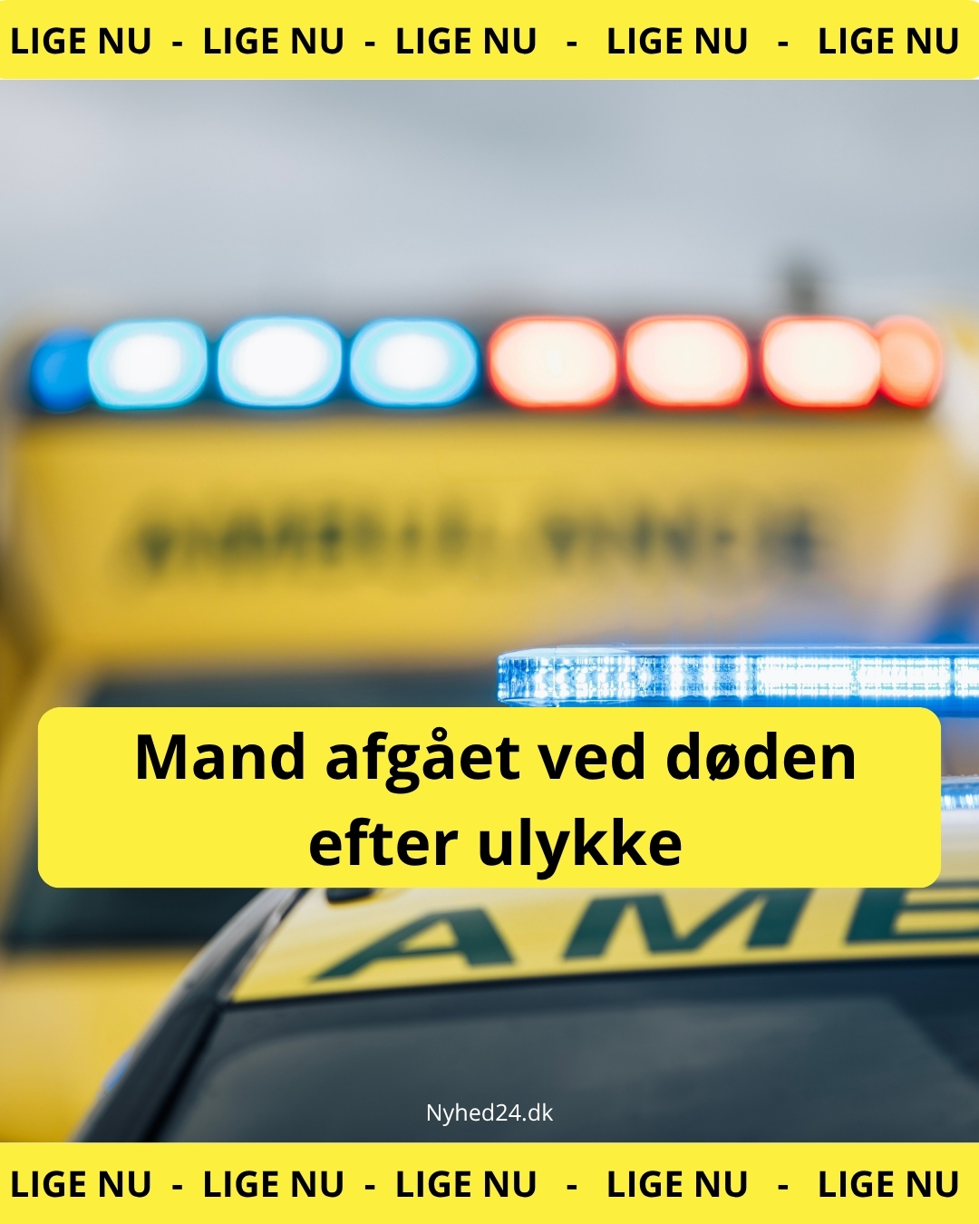 Mand afgået ved døden efter ulykke