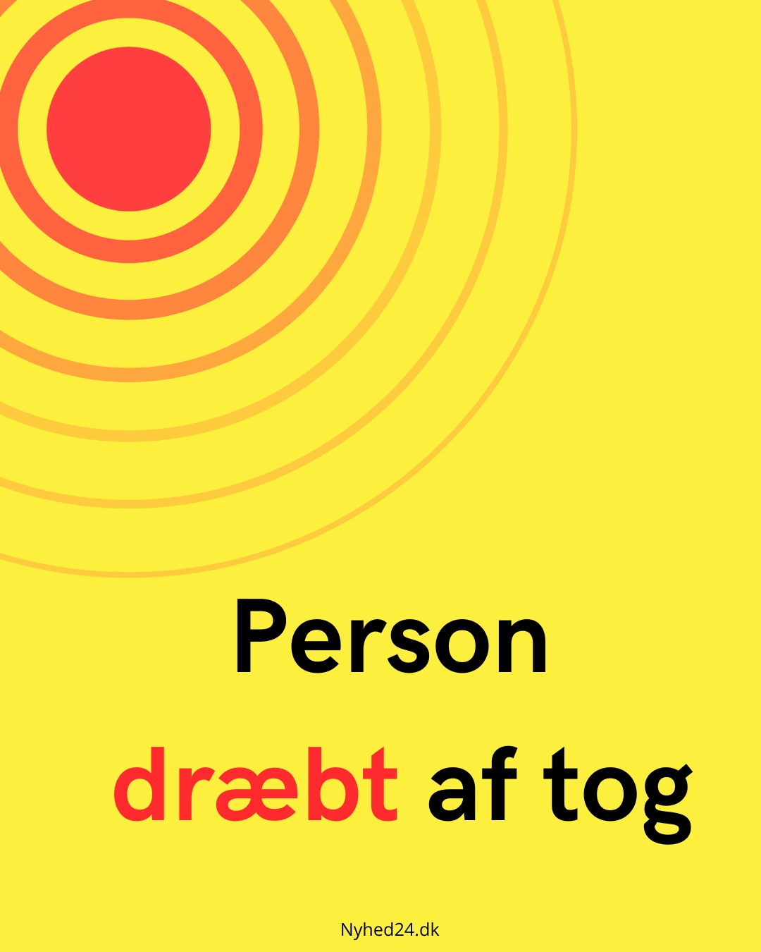 Person dræbt af tog