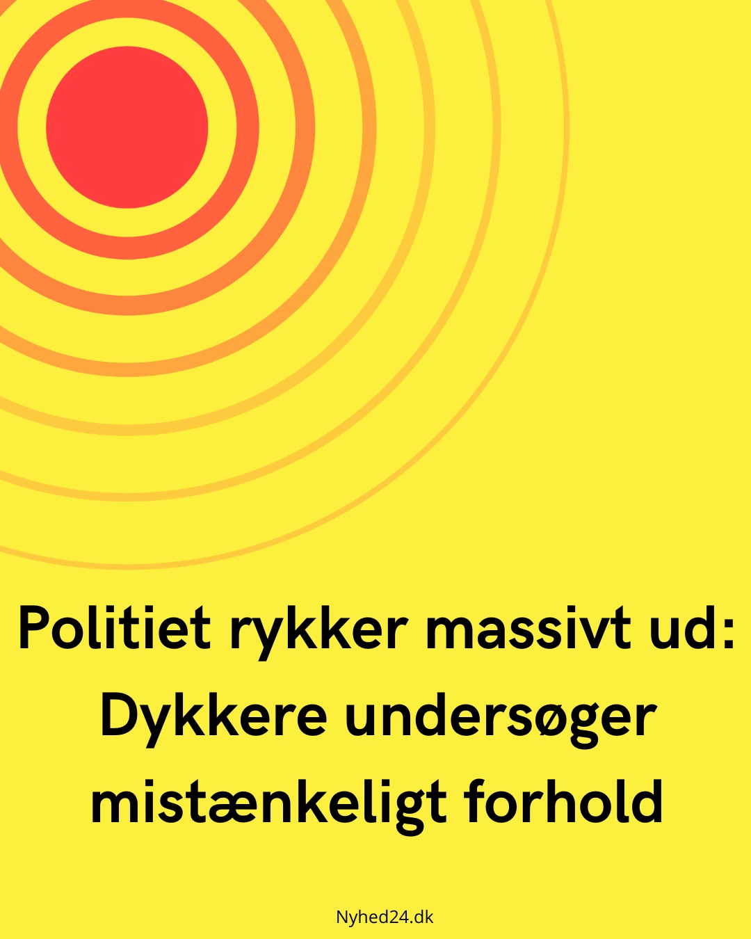 Politiet rykker massivt ud: Dykkere undersøger mistænkeligt forhold