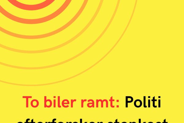 To biler ramt: Politi efterforsker stenkast fra bro
