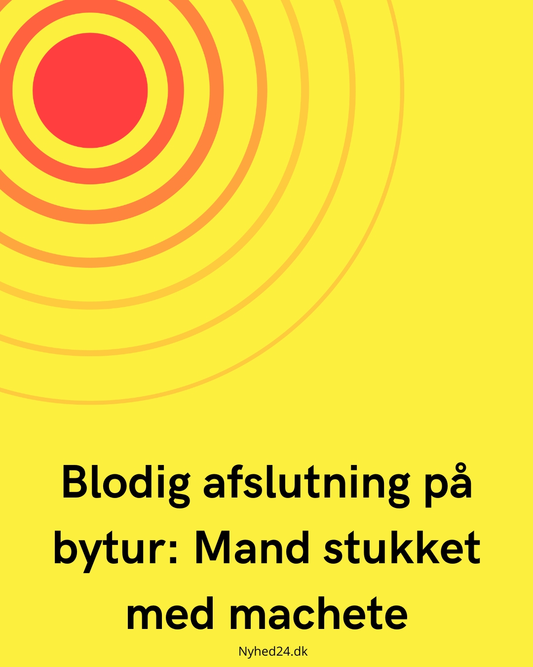 Blodig afslutning på bytur: Mand stukket med machete