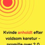 Kvinde anholdt efter voldsom køretur – promille over 2,0