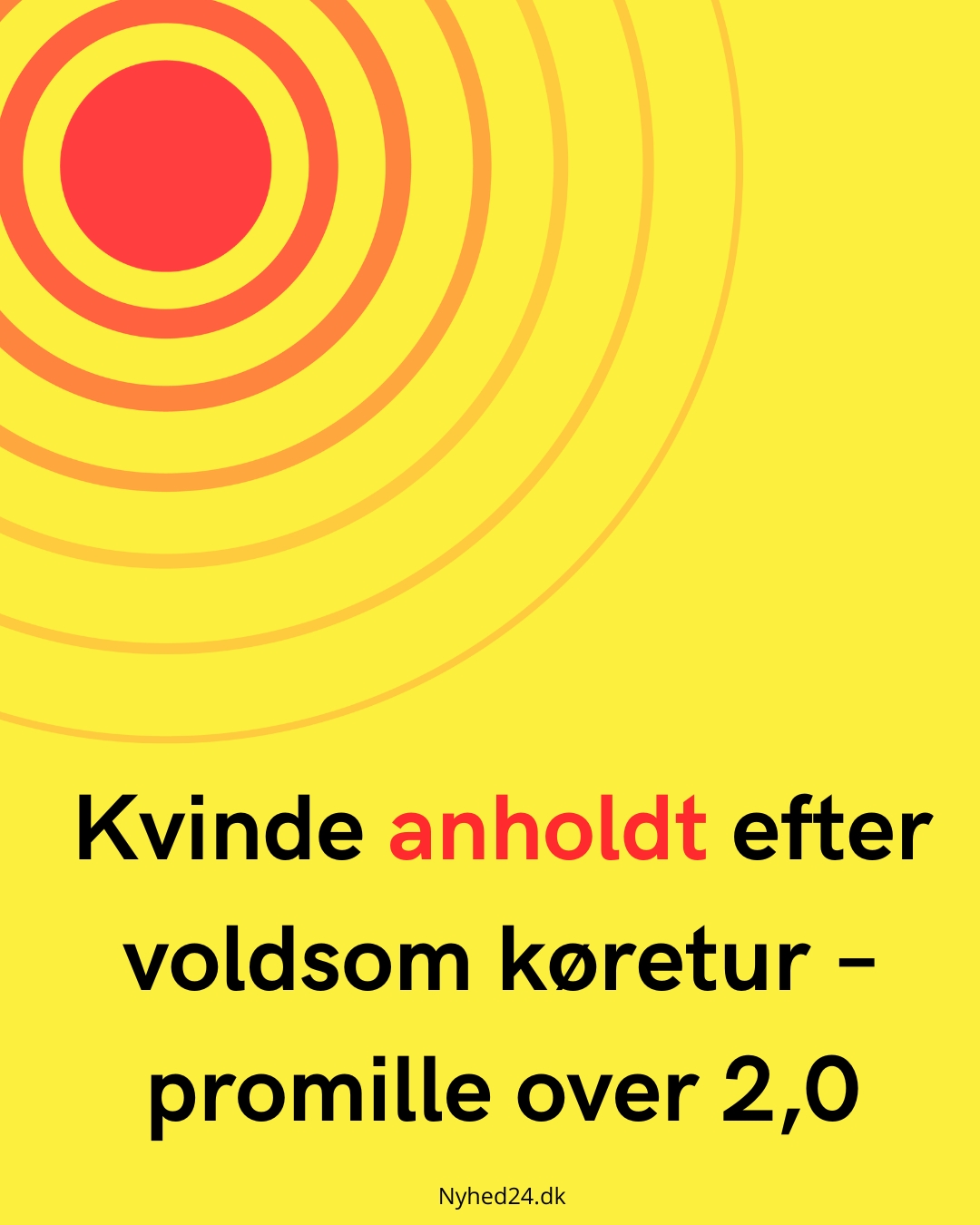 Kvinde anholdt efter voldsom køretur – promille over 2,0