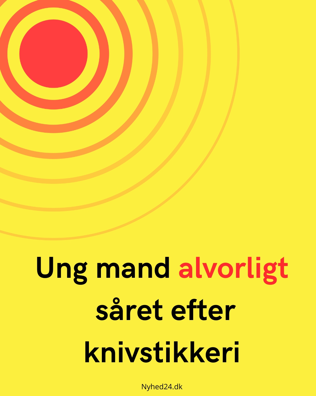 Ung mand alvorligt såret efter knivstikkeri