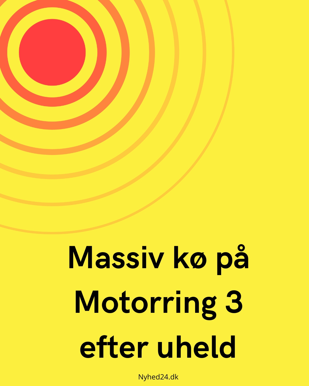 Massiv kø på Motorring 3 efter uheld