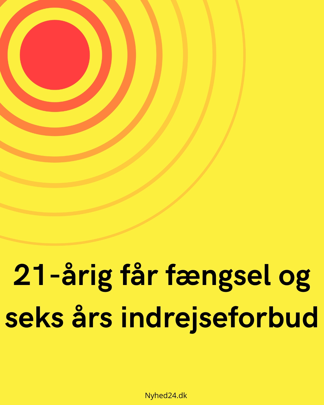 21-årig får fængsel og seks års indrejseforbud
