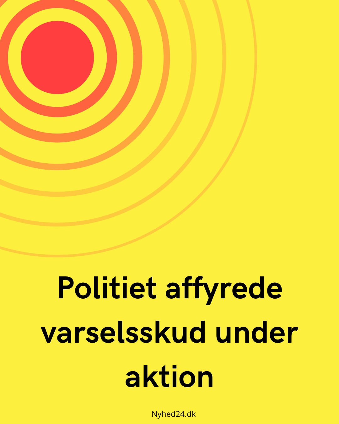 Politiet affyrede varselsskud under aktion