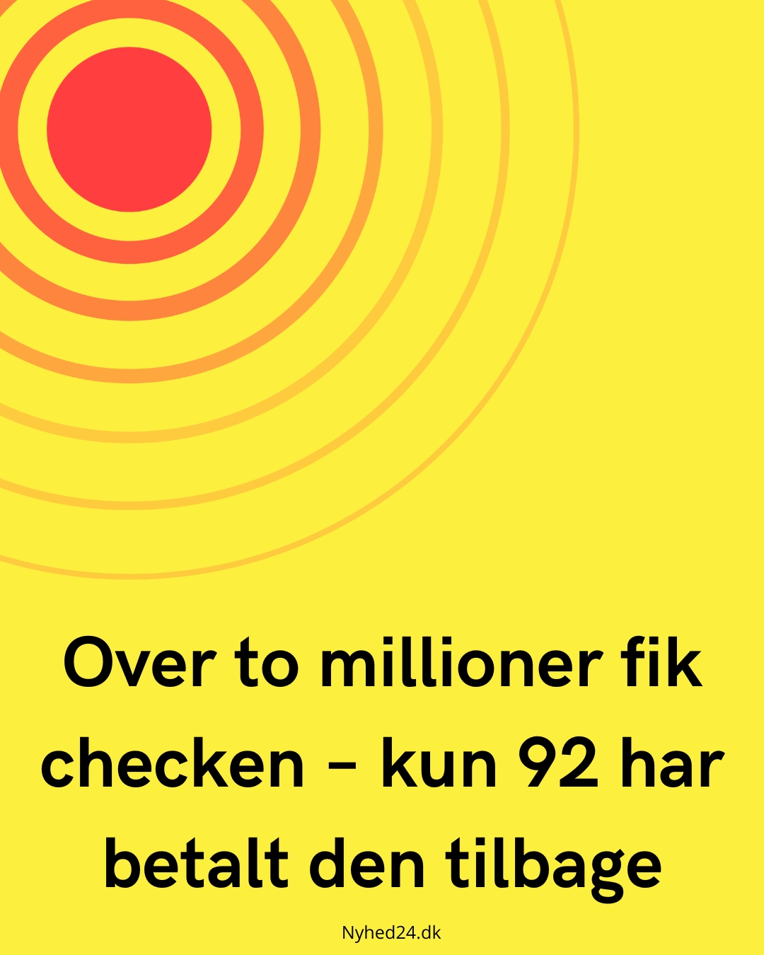 Over to millioner fik checken – kun 92 har betalt den tilbage