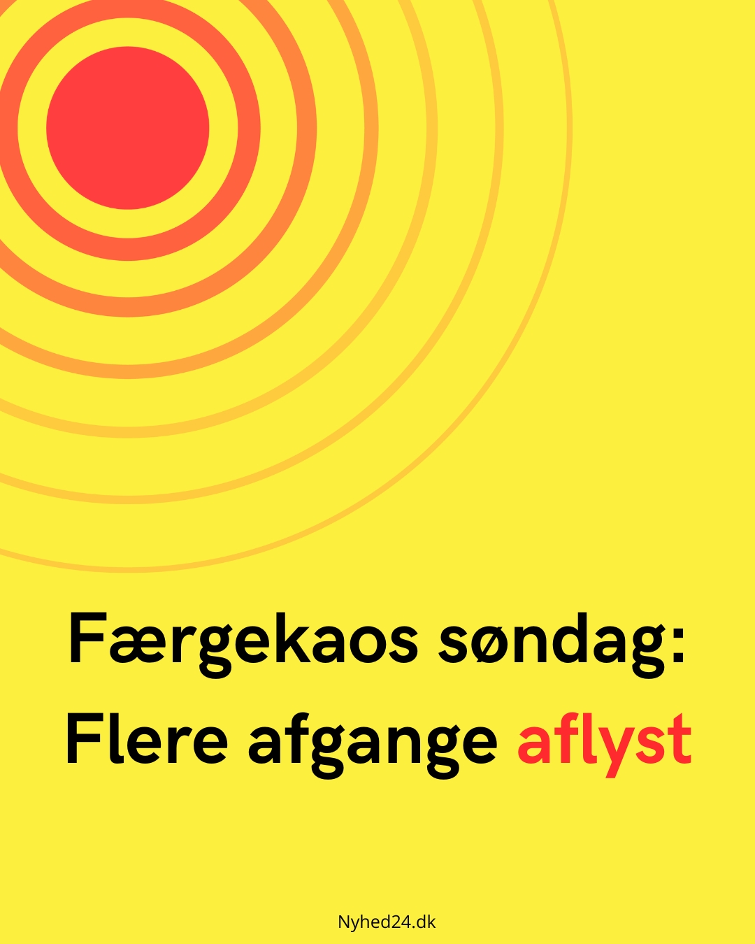 Færgekaos søndag: Flere afgange aflyst
