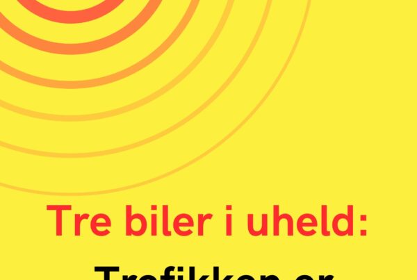 Tre biler i uheld: Trafikken er ramt