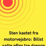 Sten kastet fra motorvejsbro: Bilist satte efter tre drenge
