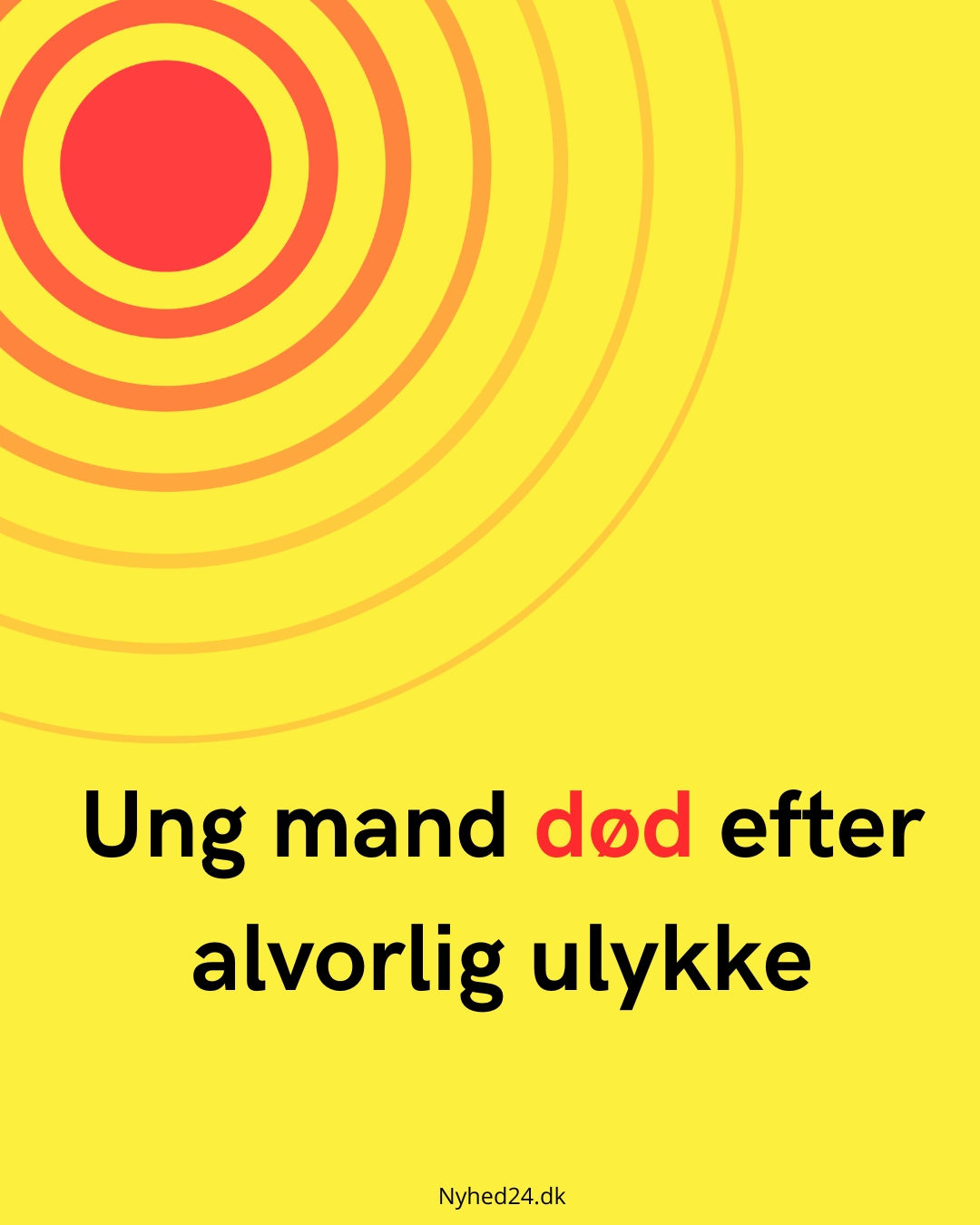 Ung mand død efter alvorlig ulykke